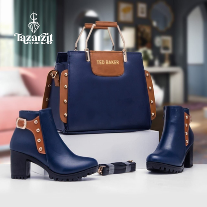 Pack Élégance – Sac + Bottines à Talon 🌟