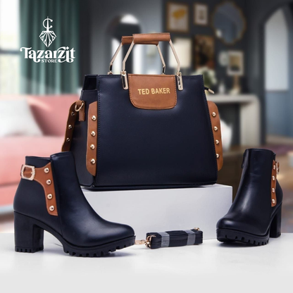 Pack Élégance – Sac + Bottines à Talon 🌟